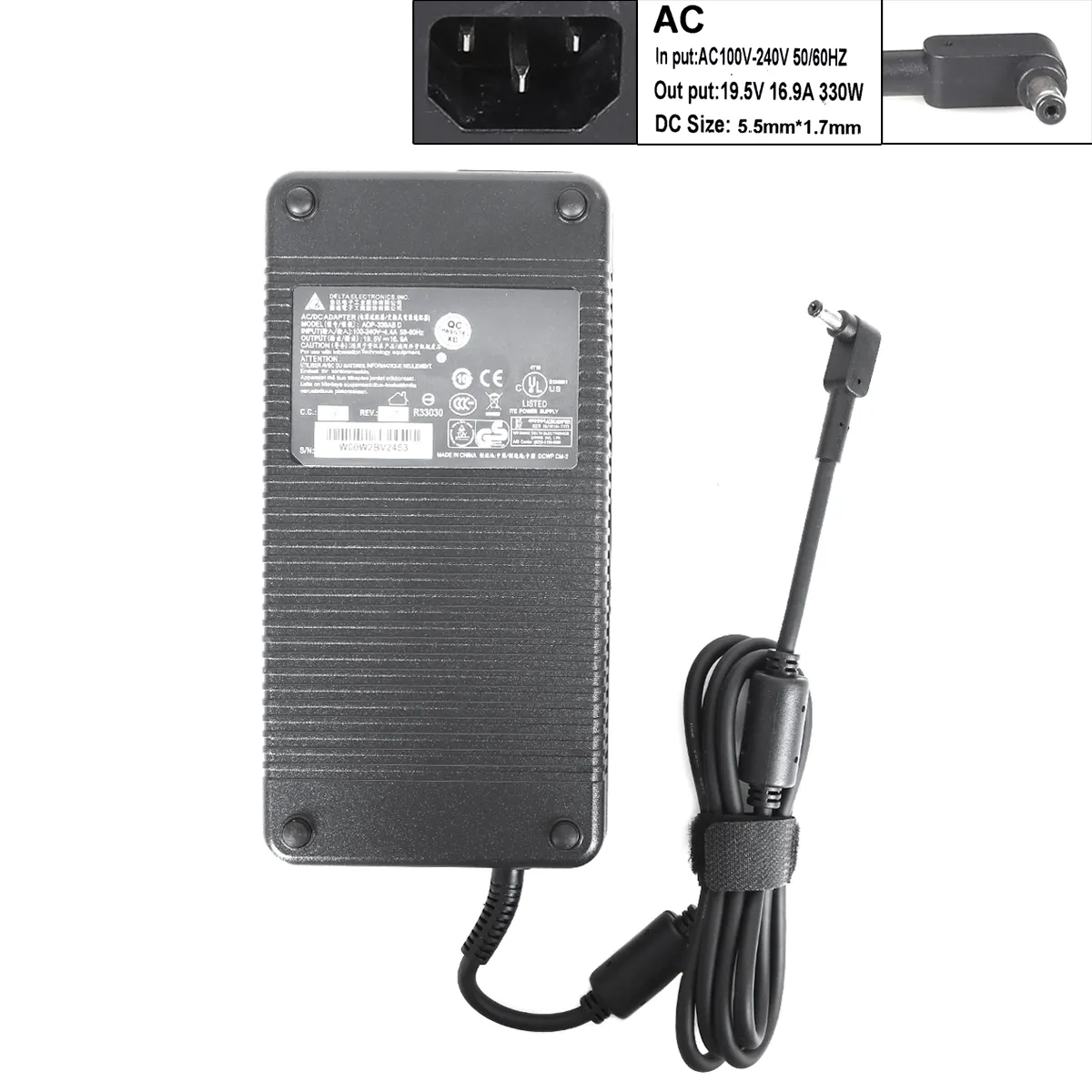Picture of ACER 19.5V 16.9A 330W 5.5mm*1.7mm（High copy）